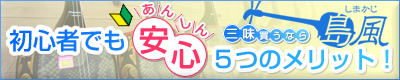 ～三線買うなら島風～
初心者でも安心5つのメリット
